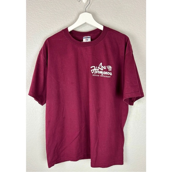 Los Hermanos Mexican Restaurant Vintage 90s Y2K Graphic Tee Shirt Unisex  Large - Picture 3 of 10